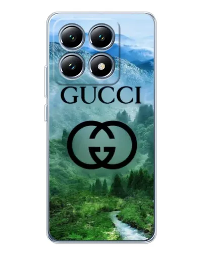 Чехол для Xiaomi 14T Pro с картинкой «Gucci — горный пейзаж»
