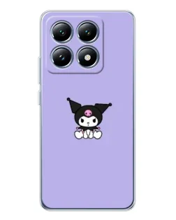 Чехол для Xiaomi 14T Pro с картинкой «Kuromi — фиолетовый минимализм»