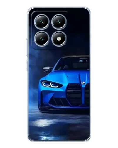 Чехол для Xiaomi 14T Pro с картинкой «Голубая BMW M4»