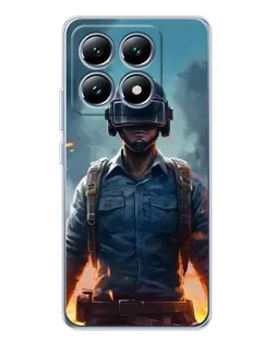 Чехол для Xiaomi 14T Pro с картинкой «PUBG — реалистичный герой»
