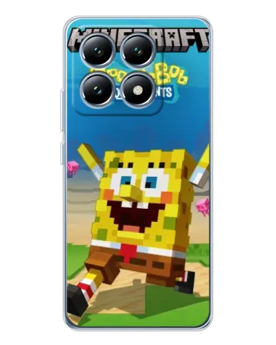 Чехол для Xiaomi 14T Pro с картинкой «Губка Боб Minecraft» Чехол для Xiaomi 14T Pro с картинкой «Губка Боб Minecraft»