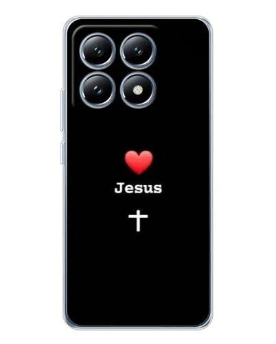 Чехол для Xiaomi 14T Pro с картинкой «Сердце - Jesus»