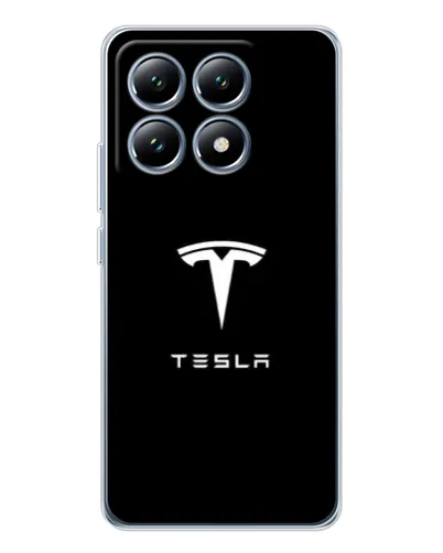 Чехол для Xiaomi 14T Pro с картинкой «Tesla White Logo»