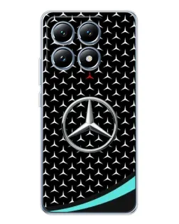 Чехол для Xiaomi 14T Pro с картинкой «Mercedes — бирюзовый акцент»