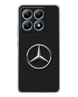 Чехол для Xiaomi 14T Pro с картинкой «Карбоновый Mercedes стиль»