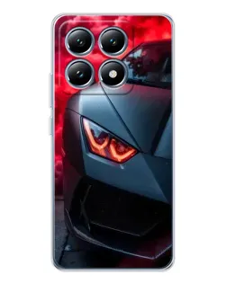 Чехол для Xiaomi 14T Pro с картинкой «Lamborghini красное сияние»