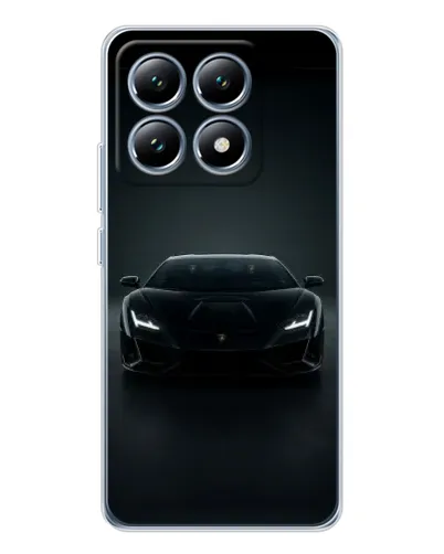 Чехол для Xiaomi 14T Pro с картинкой «Черный Lamborghini Aventador»