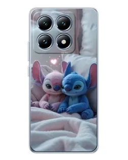 Чохол для Xiaomi 14T Pro з картинкою «Плюшеві Стіч Ангел»