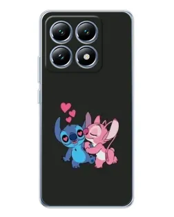 Чехол для Xiaomi 14T Pro с картинкой «Анжел целует Стича»