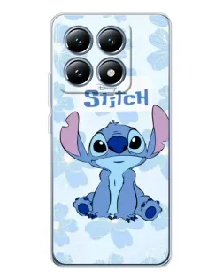 Чехол для Xiaomi 14T Pro с картинкой «Stitch среди цветов»