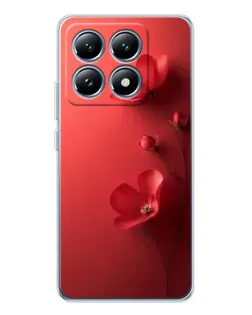 Чехол для Xiaomi 14T Pro с картинкой «Маковые соцветия»