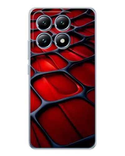 Чехол для Xiaomi 14T Pro с картинкой «Красная глянцевая сетка»