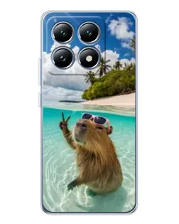 Чехол для Xiaomi 14T Pro с картинкой «Капибара на море» Чехол для Xiaomi 14T Pro с картинкой «Капибара на море»