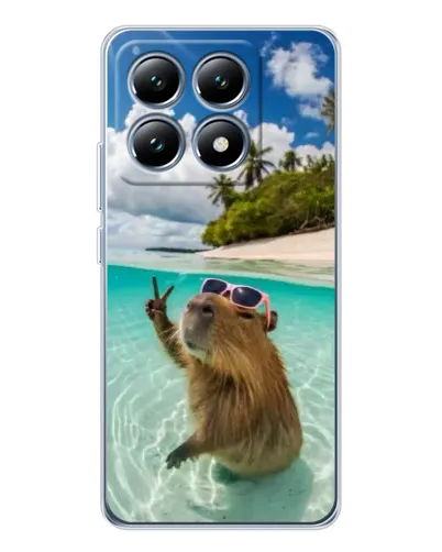 Чехол для Xiaomi 14T Pro с картинкой «Капибара на море» Чехол для Xiaomi 14T Pro с картинкой «Капибара на море»
