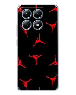 Чохол для Xiaomi 14T з картинкою «Jordan Red Pattern» Чохол для Xiaomi 14T з картинкою «Jordan Red Pattern»