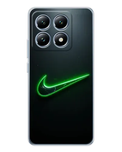 Чехол для Xiaomi 14T с картинкой «Неоновый контур Nike»