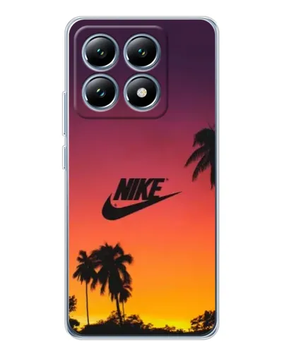 Чехол для Xiaomi 14T с картинкой «Nike на закате солнца»