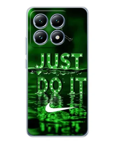 Чехол для Xiaomi 14T с картинкой «Зеленый неоновый Nike»