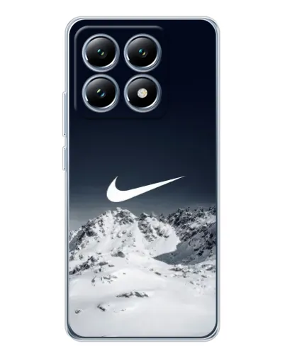 Чехол для Xiaomi 14T с картинкой «Nike — зимние горы»