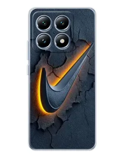 Чехол для Xiaomi 14T с картинкой «Объемный логотип Найк»