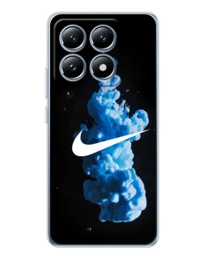 Чехол для Xiaomi 14T с картинкой «Nike и синий дым»