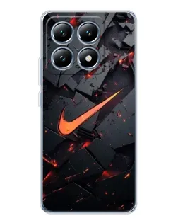 Чехол для Xiaomi 14T с картинкой «Nike — эффект разломов»