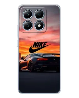 Чехол для Xiaomi 14T с картинкой «Nike и суперкар»