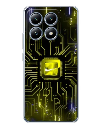 Чехол для Xiaomi 14T с картинкой «Nike — золотая искра»