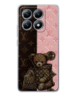 Чохол для Xiaomi 14T з картинкою «Ведмедик у стилі LV»