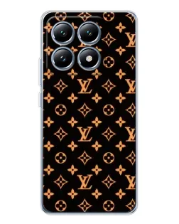 Чохол для Xiaomi 14T з картинкою «Золота монограма LV»
