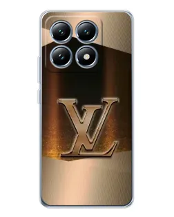 Чохол для Xiaomi 14T з картинкою «LV — золоте сяйво»