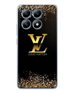 Чохол для Xiaomi 14T з картинкою «LV — золоті іскри»