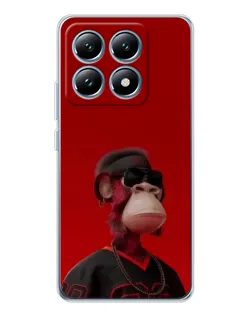 Чохол для Xiaomi 14T з картинкою «Bored Ape в червоному» Чохол для Xiaomi 14T з картинкою «Bored Ape в червоному»