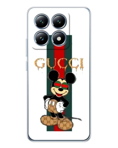 Чохол для Xiaomi 14T з картинкою «Міккі Маус Gucci — смуги» Чохол для Xiaomi 14T з картинкою «Міккі Маус Gucci — смуги»