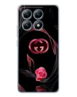 Чохол для Xiaomi 14T з картинкою «Gucci — неонова троянда»