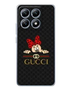Чохол для Xiaomi 14T з картинкою «Мінні Маус Gucci — чорний»