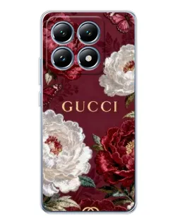 Чохол для Xiaomi 14T з картинкою «Gucci — бордові троянди»