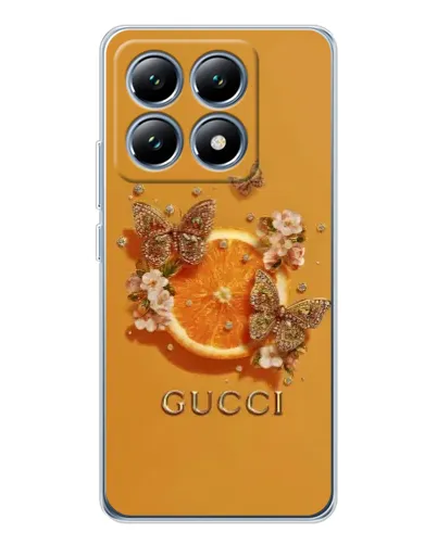 Чохол для Xiaomi 14T з картинкою «Gucci — золоті метелики» Чохол для Xiaomi 14T з картинкою «Gucci — золоті метелики»