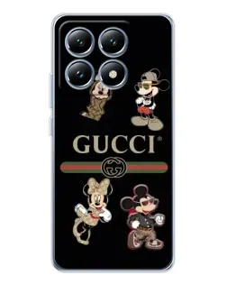 Чохол для Xiaomi 14T з картинкою «Gucci — герої Disney та монограма»