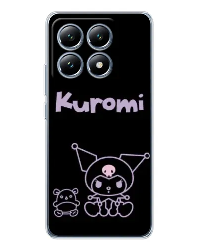 Чехол для Xiaomi 14T с картинкой «Kuromi — черный минимализм»