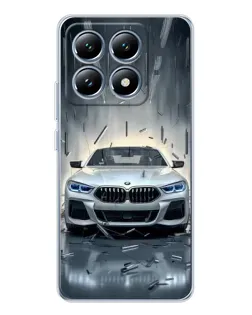 Чохол для Xiaomi 14T з картинкою «BMW у світлі фар»