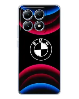 Чохол для Xiaomi 14T з картинкою «Логотип BMW та неонові дуги»