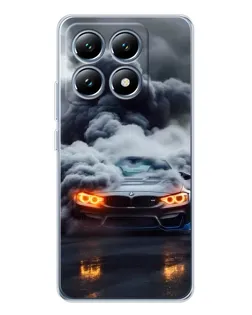 Чохол для Xiaomi 14T з картинкою «BMW у диму»