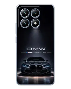 Чохол для Xiaomi 14T з картинкою «BMW крізь нічне місто»