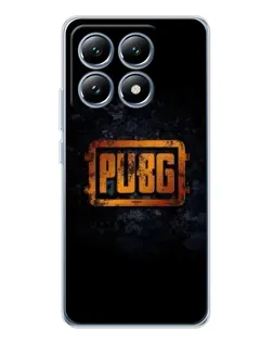 Чохол для Xiaomi 14T з картинкою «PUBG — золотий логотип»