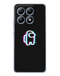 Чехол для Xiaomi 14T с картинкой «Among Us неон»
