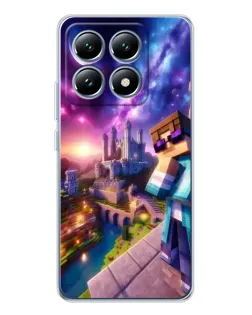 Чехол для Xiaomi 14T с картинкой «Стив и космос» Чехол для Xiaomi 14T с картинкой «Стив и космос»
