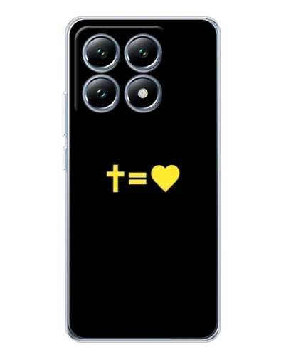 Чехол для Xiaomi 14T с картинкой «Сердце и Крест»