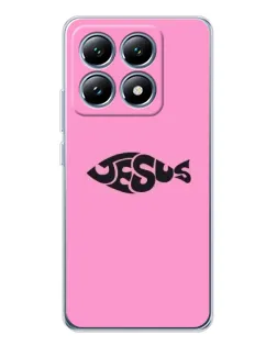 Чехол для Xiaomi 14T с картинкой «Розовый символ Jesus» Чехол для Xiaomi 14T с картинкой «Розовый символ Jesus»