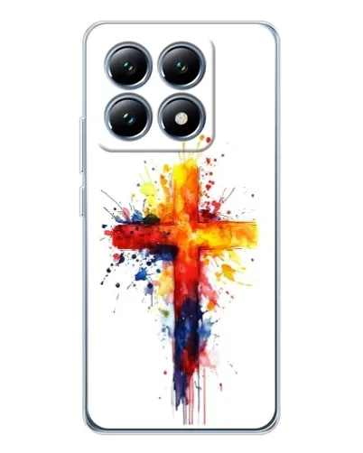 Чехол для Xiaomi 14T с картинкой «Акварельный крест»